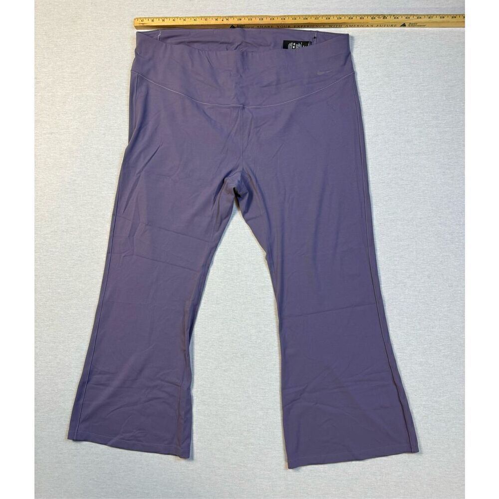 Nike Zenvy Women's High-Waisted Flared Leggings Purple Sz 3XL